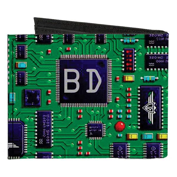 Buckle-Down Canvas Bi-Fold Wallet - Circuit Board