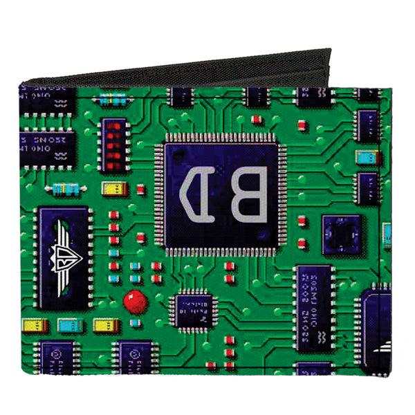 Buckle-Down Canvas Bi-Fold Wallet - Circuit Board