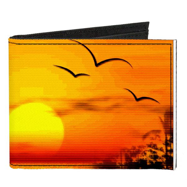 Buckle-Down Canvas Bi-Fold Wallet - Golden Sunset