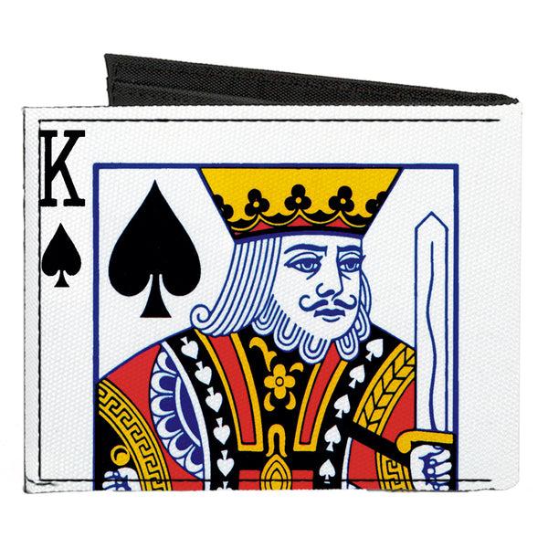 Buckle-Down Canvas Bi-Fold Wallet - King Of Spades
