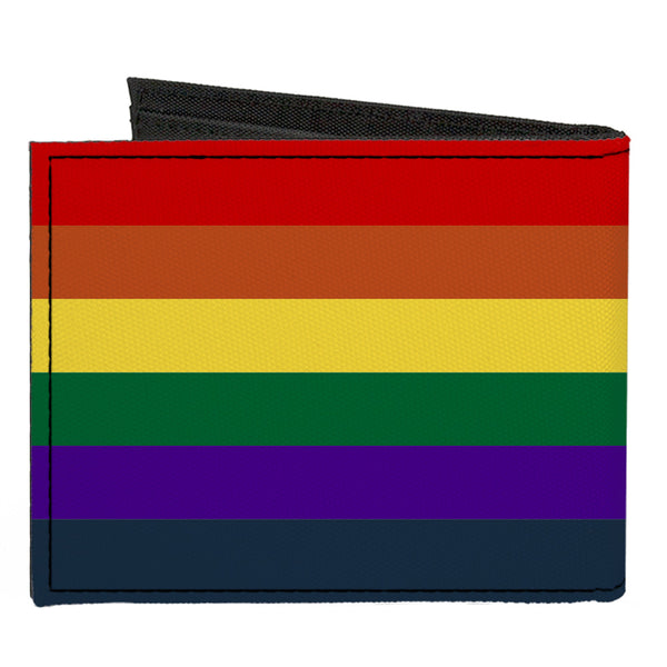 Buckle-Down Canvas Bi-Fold Wallet - Rainbow