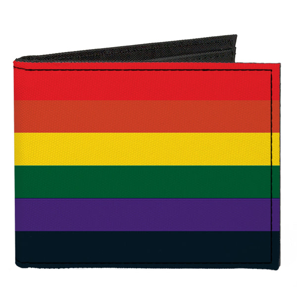 Buckle-Down Canvas Bi-Fold Wallet - Rainbow