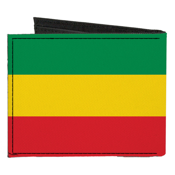Buckle-Down Canvas Bi-Fold Wallet - Rasta