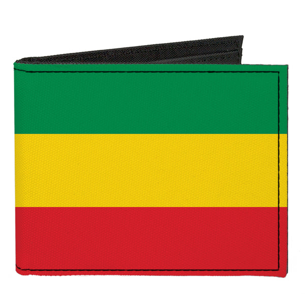 Buckle-Down Canvas Bi-Fold Wallet - Rasta
