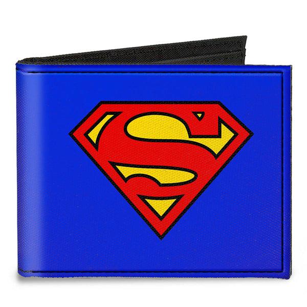 Buckle-Down Canvas Bi-Fold Wallet - Superman Blue