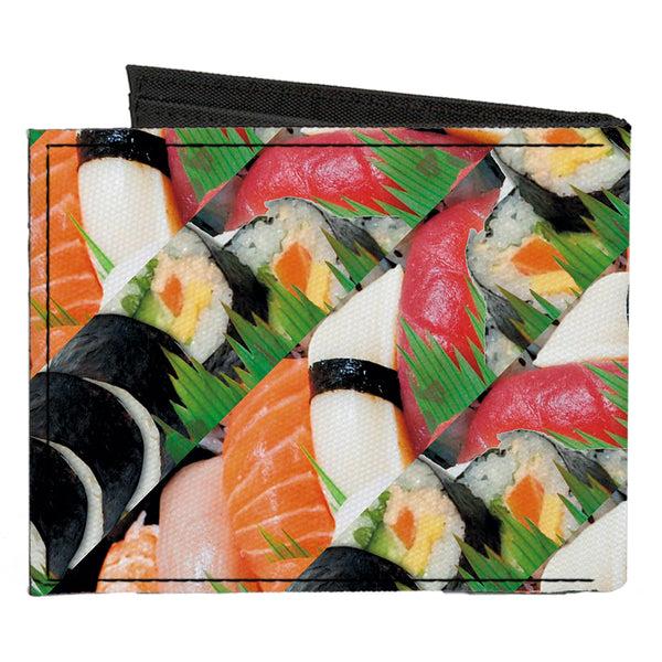 Buckle-Down Canvas Bi-Fold Wallet - Sushi Vivid