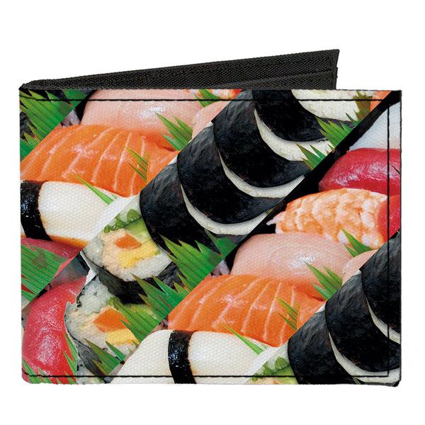 Buckle-Down Canvas Bi-Fold Wallet - Sushi Vivid