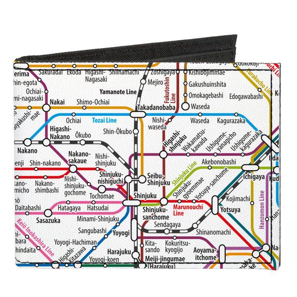 Buckle-Down Canvas Bi-Fold Wallet - Tokyo Subway