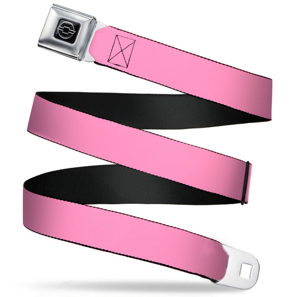 Buckle-Down Chevy Seatbelt Belt - Baby Pink Webbing