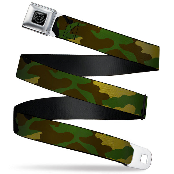 Buckle-Down Chevy Seatbelt Belt - Camo Olive Webbing