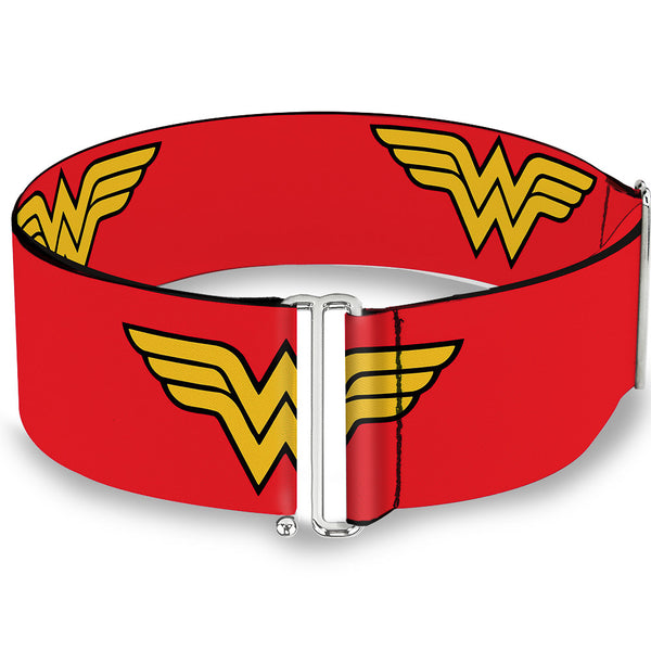 Buckle-Down Cinch Waist Belt - Wonder Woman Logo Red