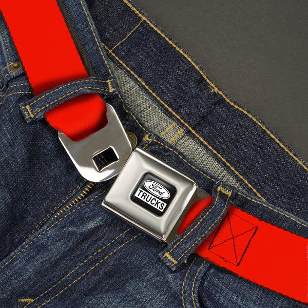 Buckle-Down Ford Trucks Seatbelt Belt - Red Webbing