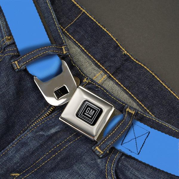 Buckle-Down GM Seatbelt Belt - Baby Blue Webbing
