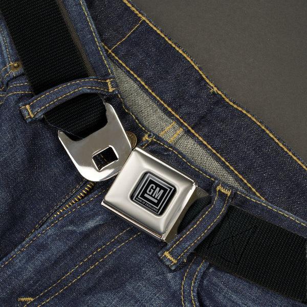 Buckle-Down GM Seatbelt Belt - Black Webbing