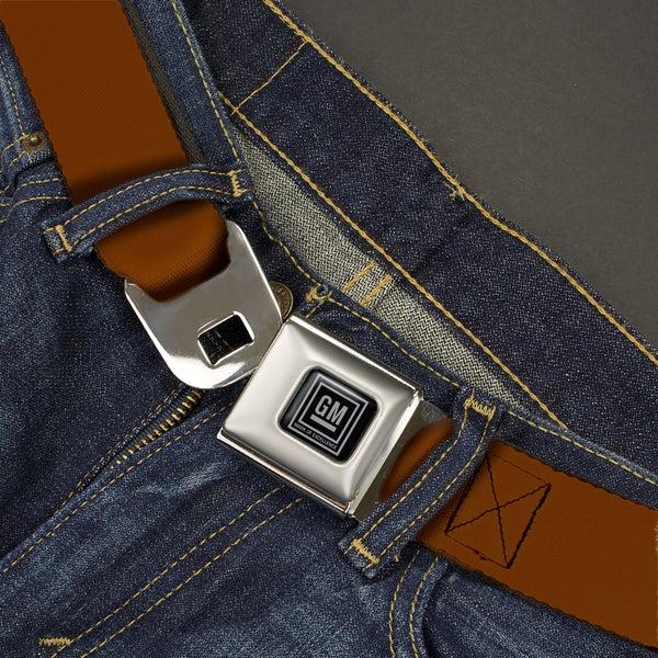 Buckle-Down GM Seatbelt Belt - Brown Webbing