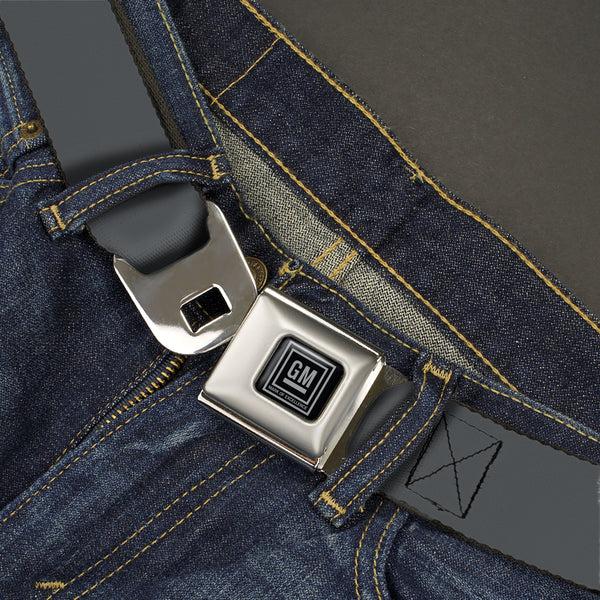 Buckle-Down GM Seatbelt Belt - Charcoal Webbing
