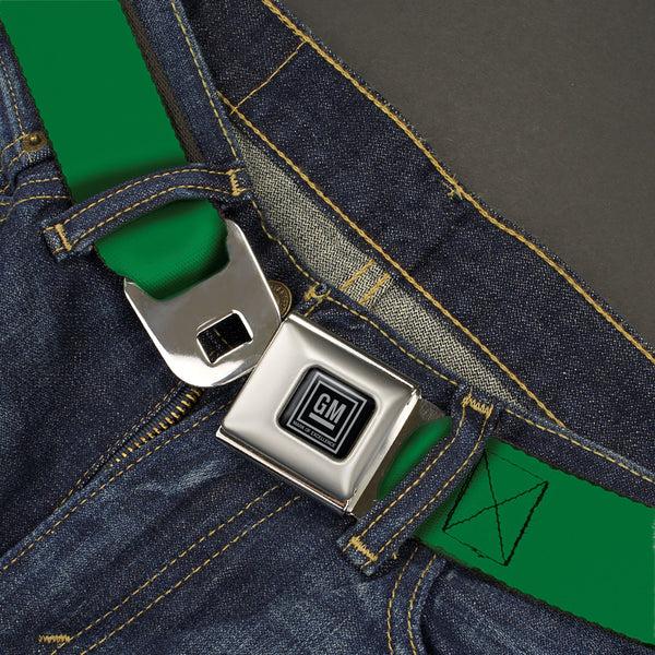 Buckle-Down GM Seatbelt Belt - Green Webbing