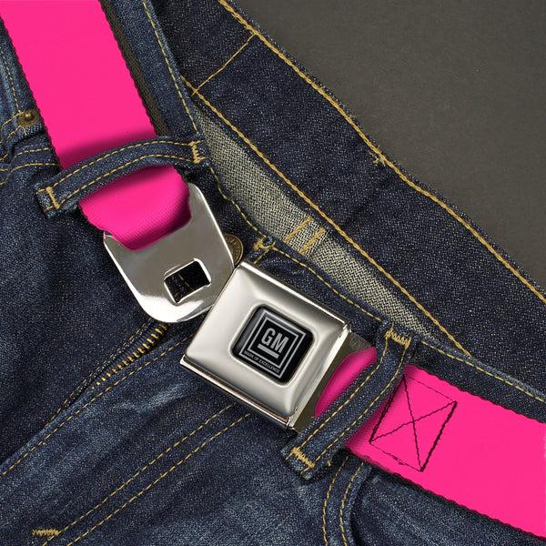 Buckle-Down GM Seatbelt Belt - Neon Pink Webbing