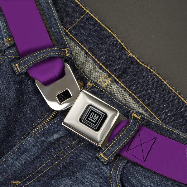 Buckle-Down GM Seatbelt Belt - Purple Webbing