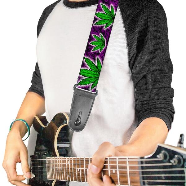 Buckle-Down Guitar Strap - Marijuana Haze Purple