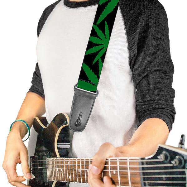 Buckle-Down Guitar Strap - Marijuana Leaf Close-Up