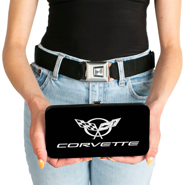 Buckle-Down Hinged Wallet - Corvette Black Silver