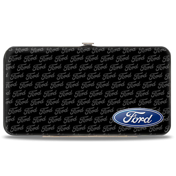 Buckle-Down Hinged Wallet - Ford Oval CORNER W Text