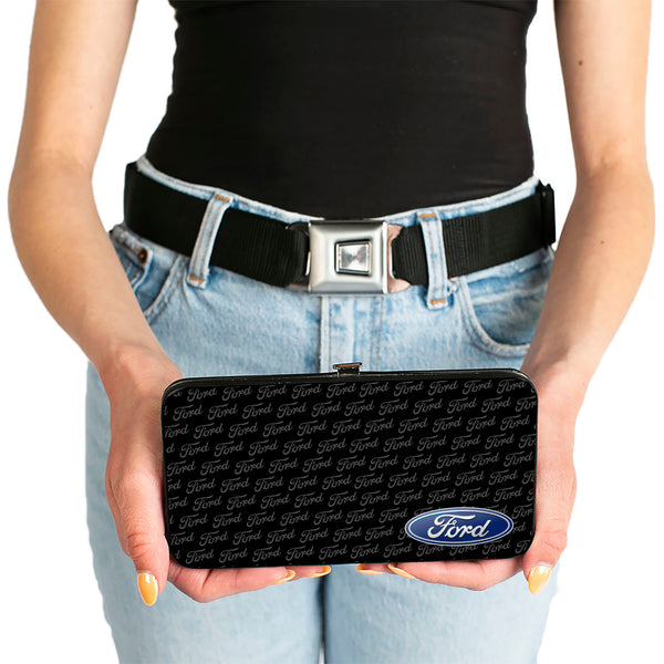 Buckle-Down Hinged Wallet - Ford Oval CORNER W Text