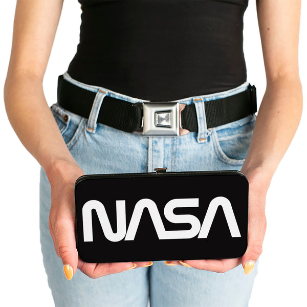 Buckle-Down Hinged Wallet - NASA Text Black White