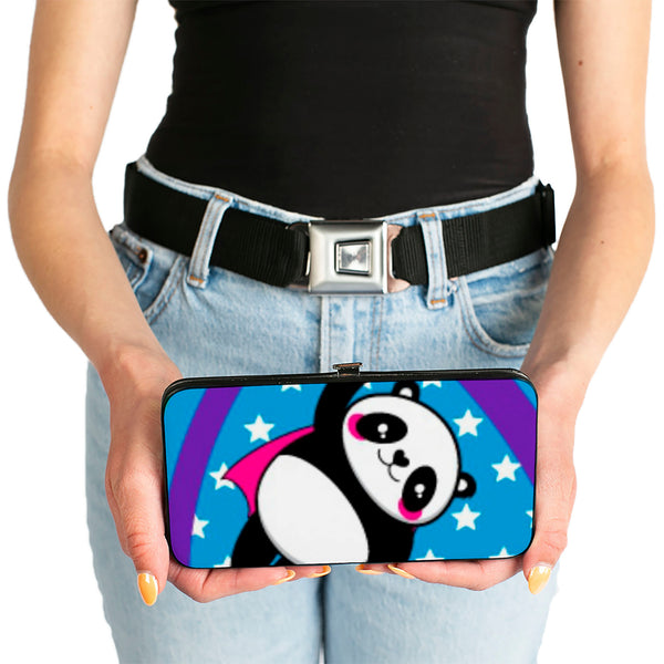 Buckle-Down Hinged Wallet - Pandas & Rainbows W Stars