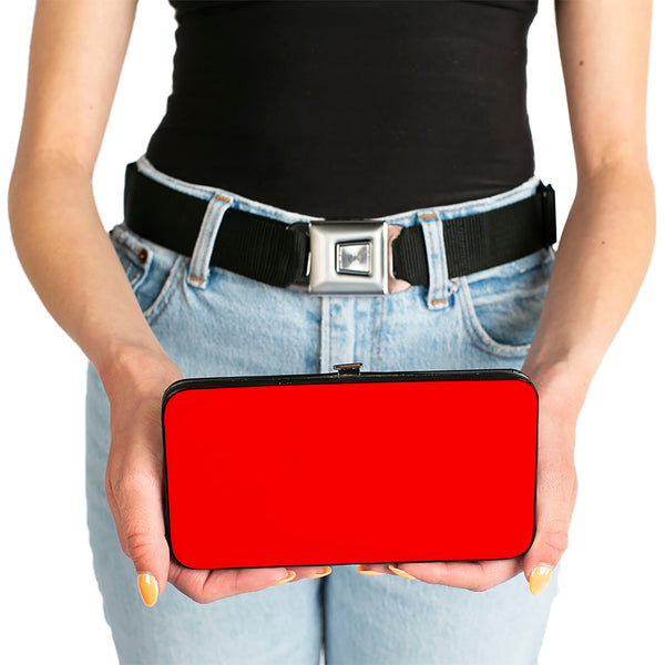 Buckle-Down Hinged Wallet - Plain Red
