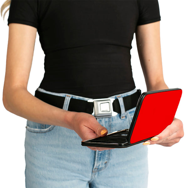 Buckle-Down Hinged Wallet - Plain Red