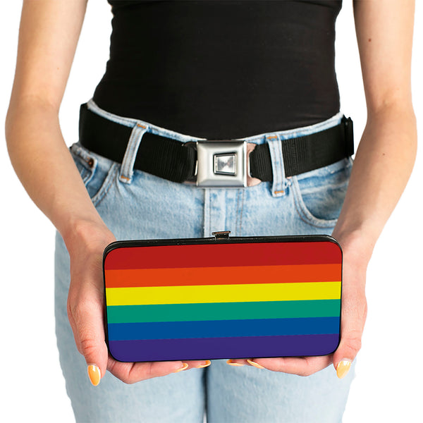 Buckle-Down Hinged Wallet - Rainbow Print