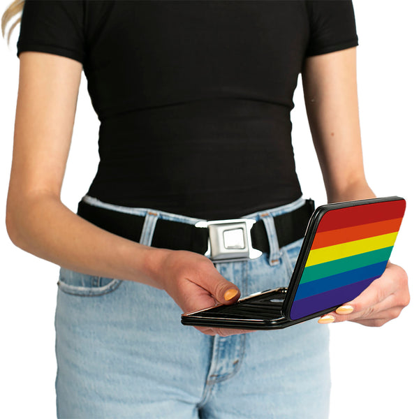 Buckle-Down Hinged Wallet - Rainbow Print