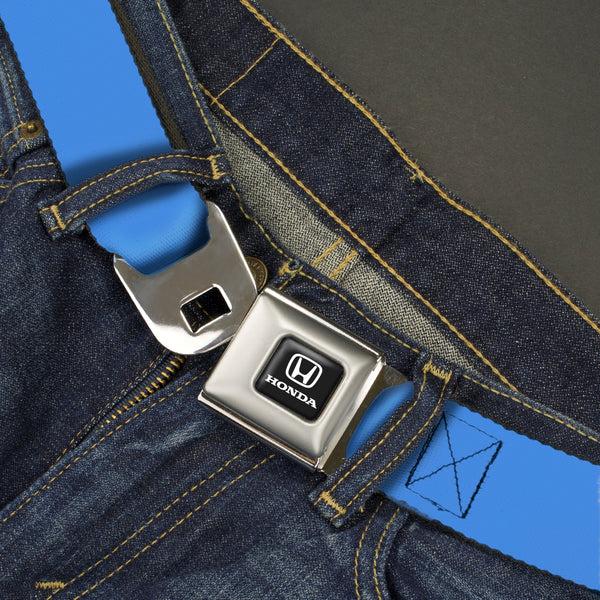 Buckle-Down Honda Seatbelt Belt - Baby Blue Webbing