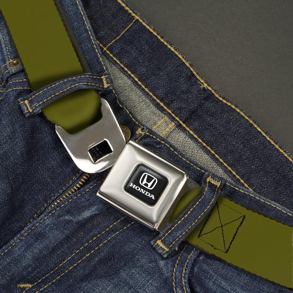 Buckle-Down Honda Seatbelt Belt - Olive Webbing