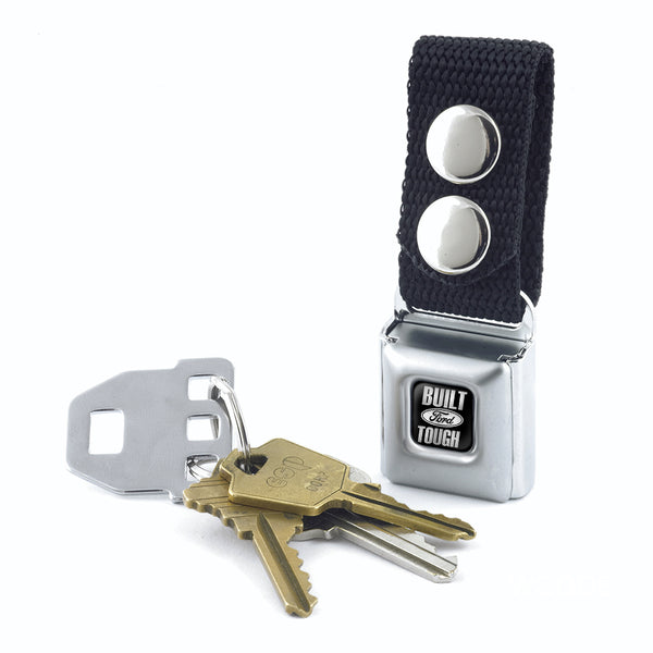 Buckle-Down Keychain - Built Ford Tough - Black