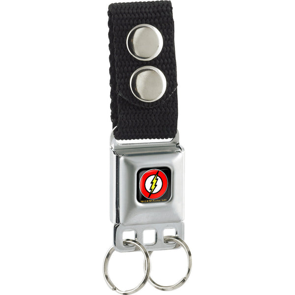 Buckle-Down Keychain - Flash Logo Full Color Black