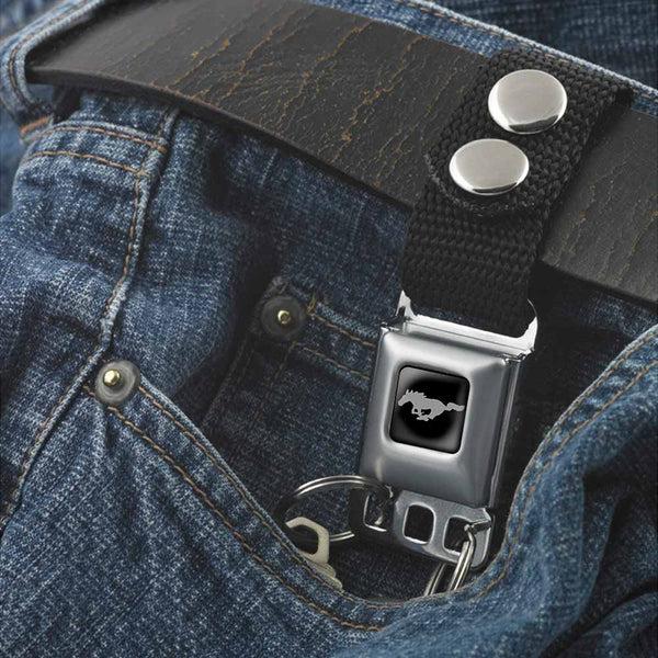 Buckle-Down Keychain - Ford Mustang - Black
