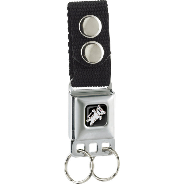 Buckle-Down Keychain - Soft Kitty Full Color Black