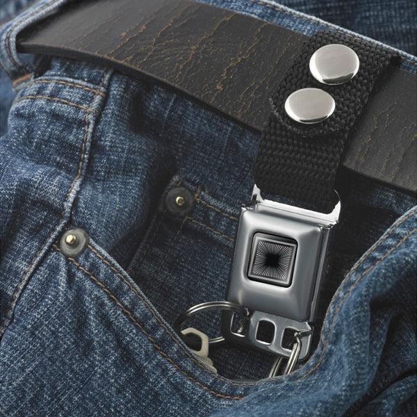 Buckle-Down Keychain - Starburst - Black