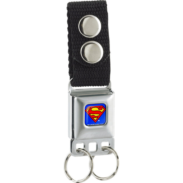 Buckle-Down Keychain - Superman Full Color Blue