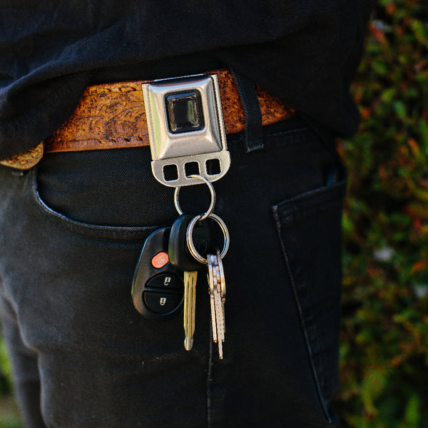 Buckle-Down Keyholder - Plain Black Full Color