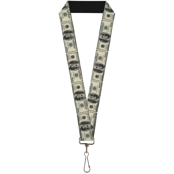 Buckle-Down Lanyard - 1.0" - 100 Dollar Bills