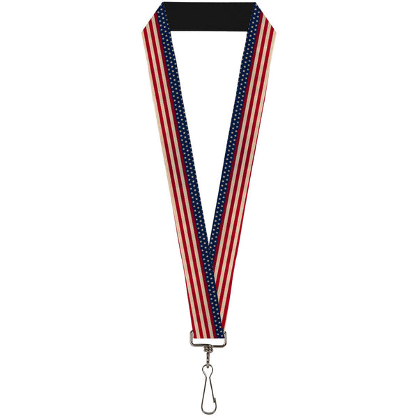 Buckle-Down Lanyard - 1.0" - American Flag Stripe