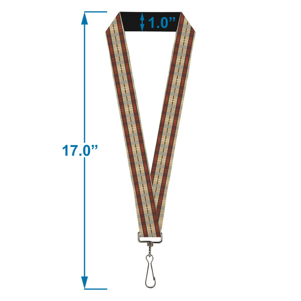 Buckle-Down Lanyard - 1.0" - Americana Plaid