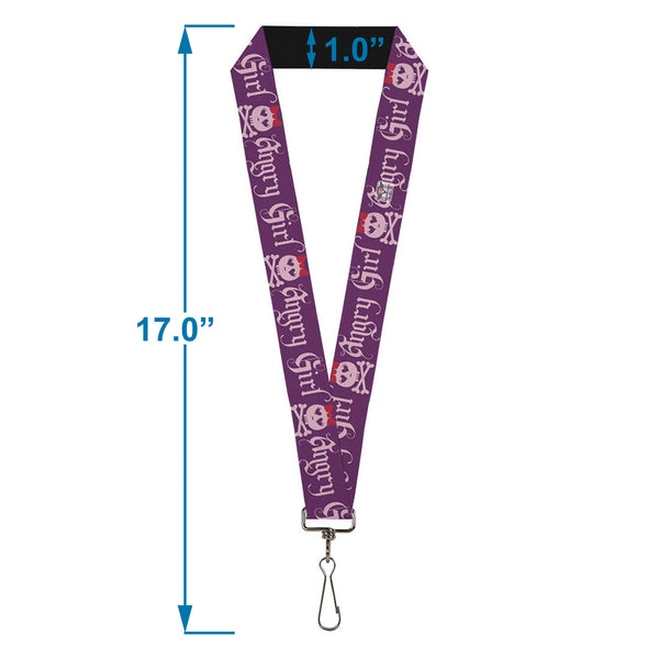 Buckle-Down Lanyard - 1.0" - Angry Girl Purple Pink