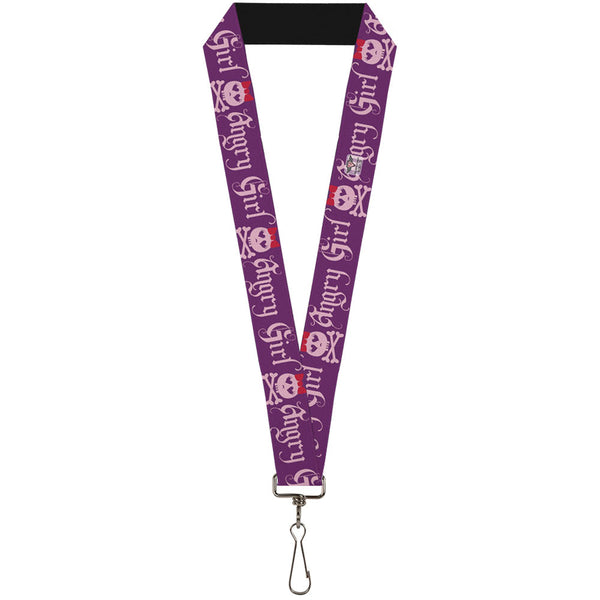 Buckle-Down Lanyard - 1.0" - Angry Girl Purple Pink