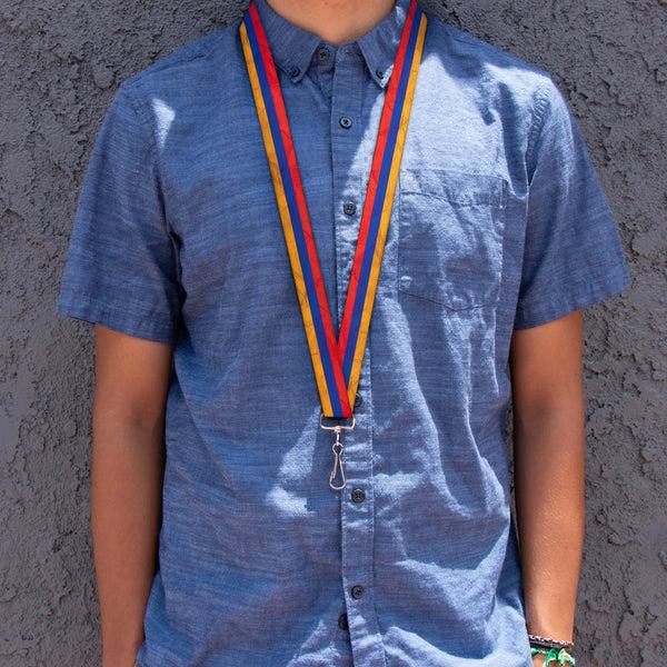 Buckle-Down Lanyard - 1.0" - Armenia Flag Distressed