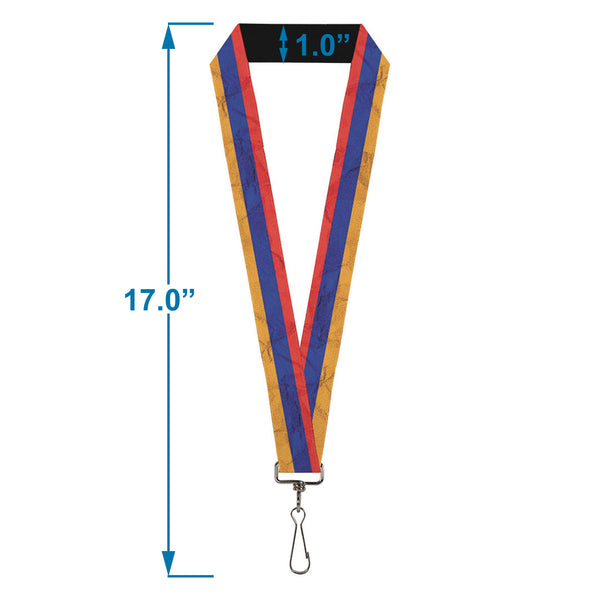 Buckle-Down Lanyard - 1.0" - Armenia Flag Distressed